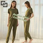 Cotton Women Women Bamboo Pajamas For Women Wholesale Viscose Bamboo Long Cozy Pyjama Sleepwear Cotton Pajamas For Women Set
