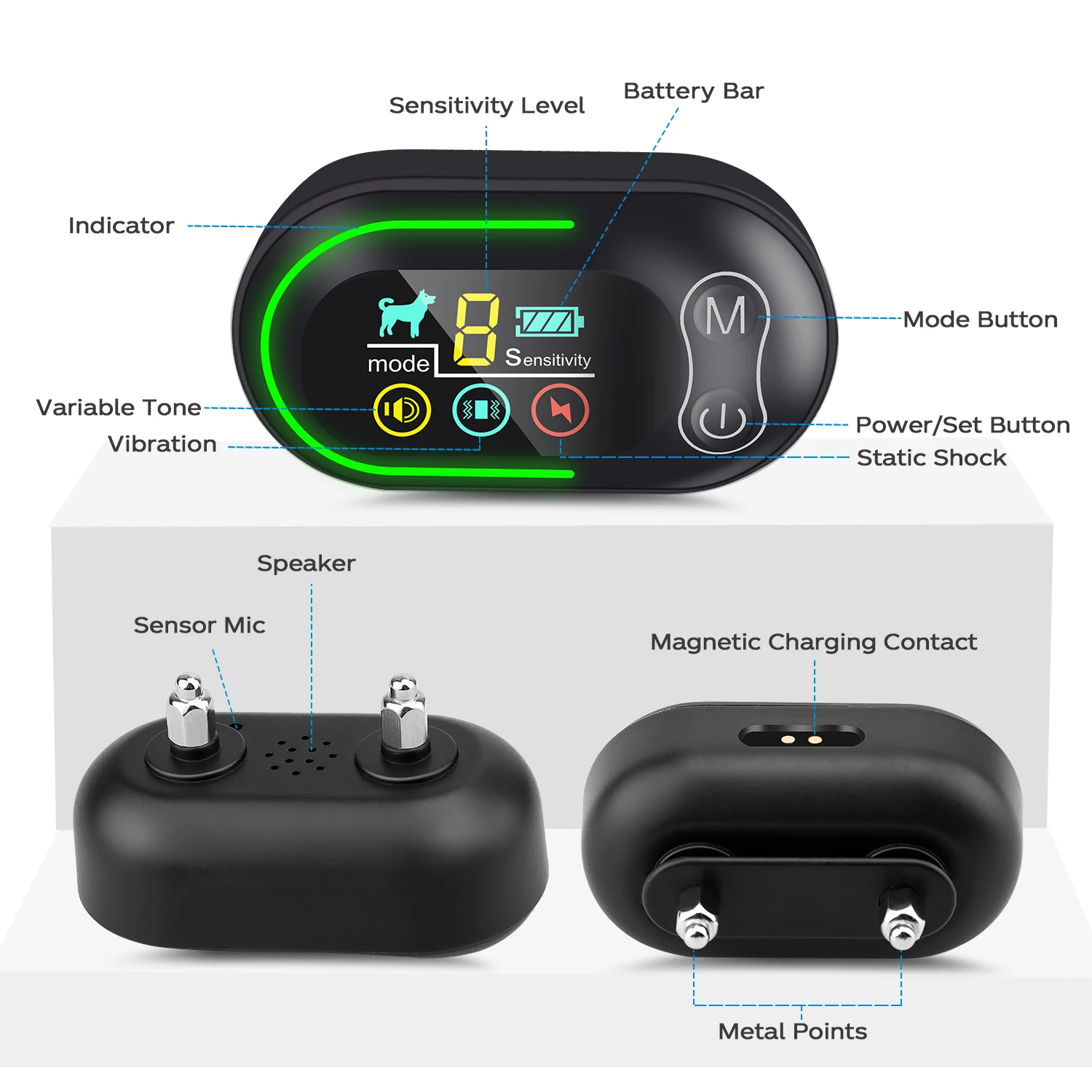 Smartpet New Rechargeable Dog Bark Collar Anti Barking Collar 5