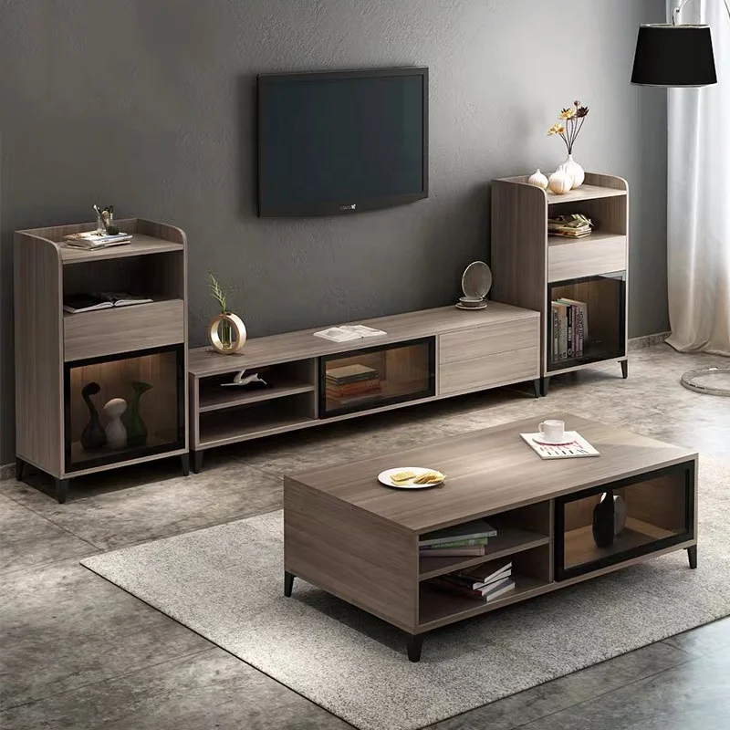 Nordic Style Home Living Room Bedroom Furniture Storage Wooden Tv