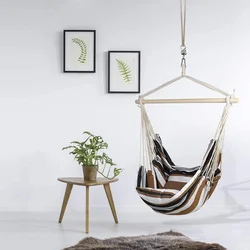 Living room leisure linen material hanging seat relaxing garden folding chair