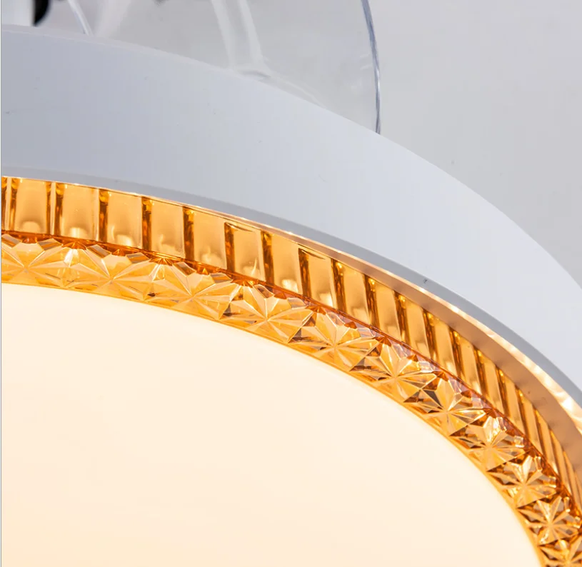 Luxury 42In 220v Retractable ABS Blades Copper Motor fans remote control Decorative  LED Ceiling Fan Lights Modern
