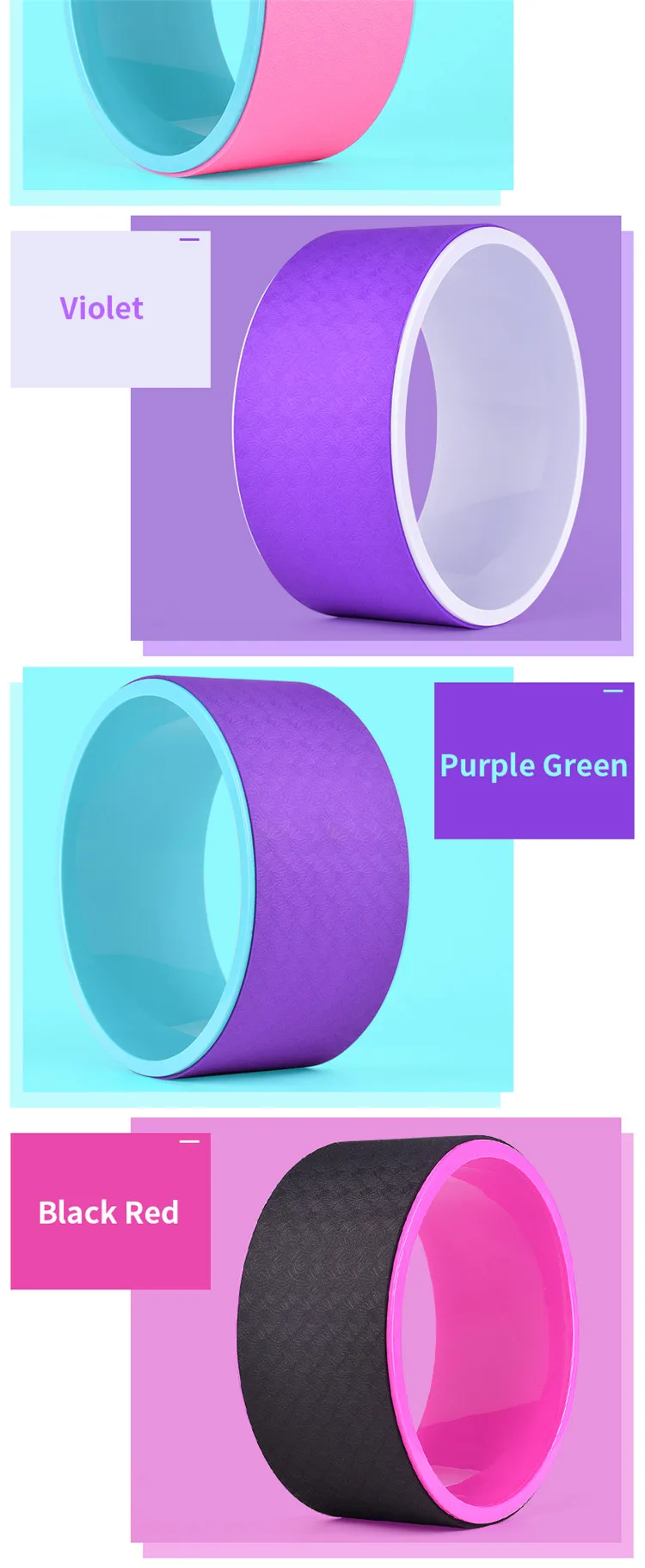Hot Sale Yoga Accessories ABS wheel Fitness Gym Exercise Eco friendly TPE Yoga Wheel