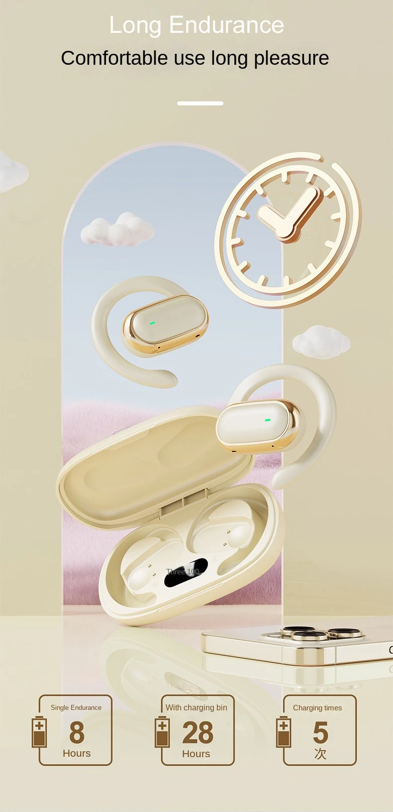 New Wireless Gaming Headset ANC ENC In-ear Headphones OWS Noise Cancelling Earphones Open Ear Sport Headphones X96