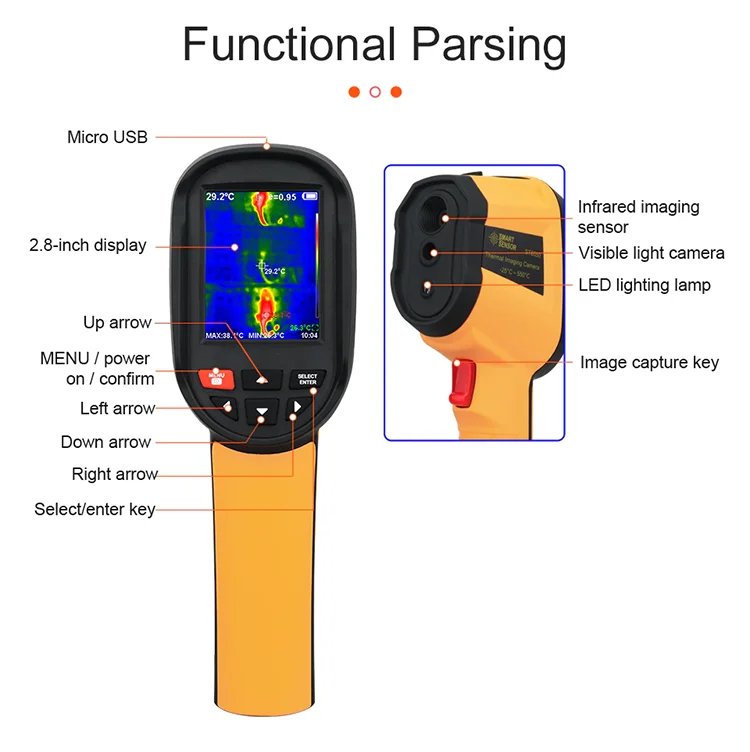 Thermal Imager Handheld Infrared Imaging Camera Heat Loss Humidity