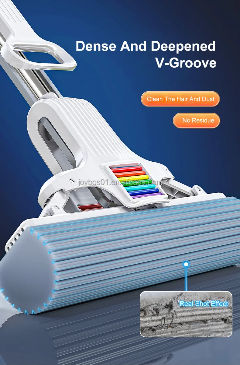 Joybos Patent Household Super Absorbent Sponge Mop With 2 Refills Pva