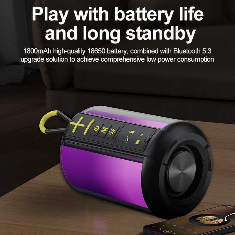 S16 Night Light Speaker Night Light Bedside Lamp Portable Music Player Rgb Outdoor Karaoke Speaker Family Ktv Party