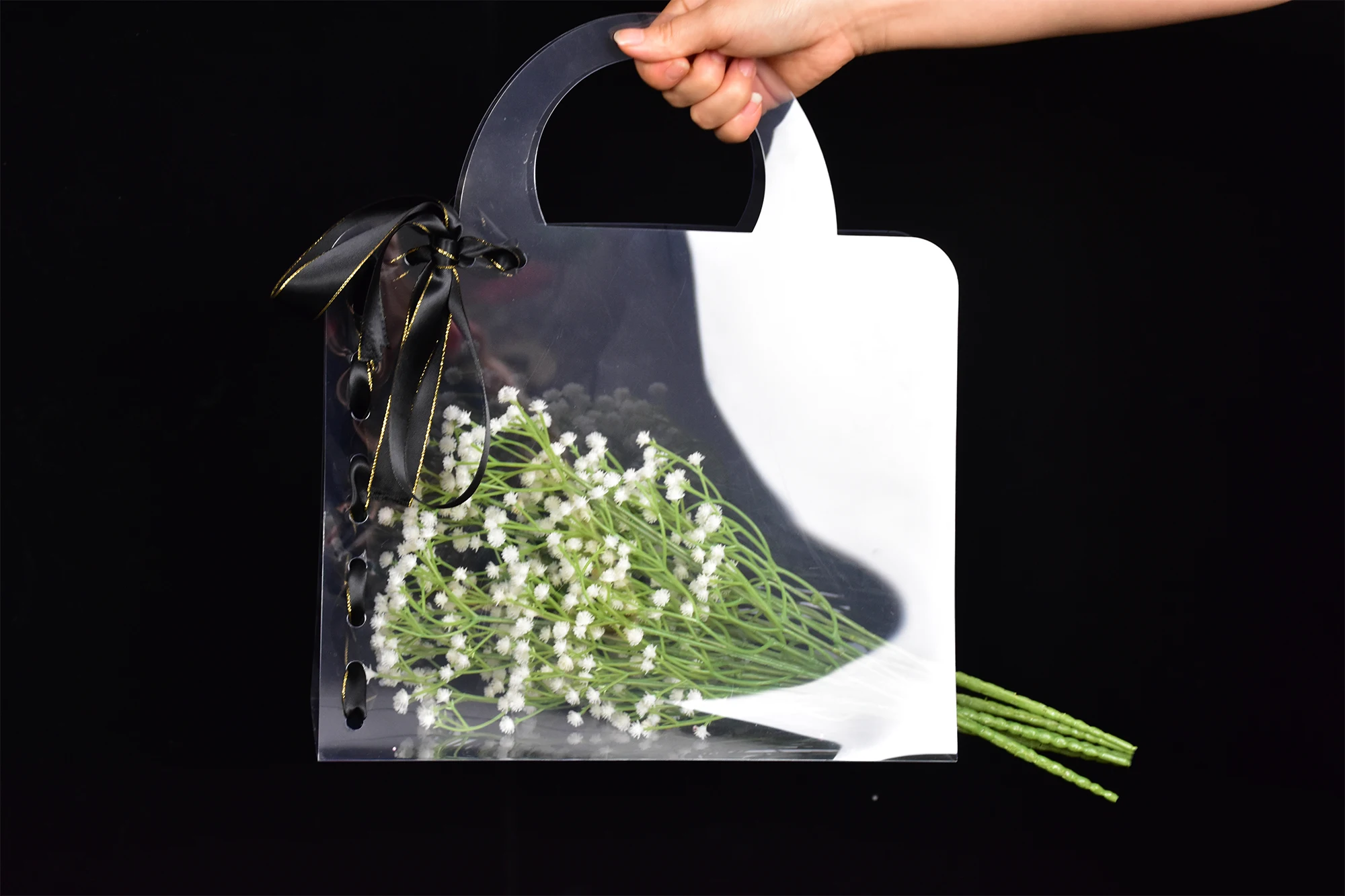 Fashion Flower Tote Bag Florist Supplies Pet Transparent Plastic