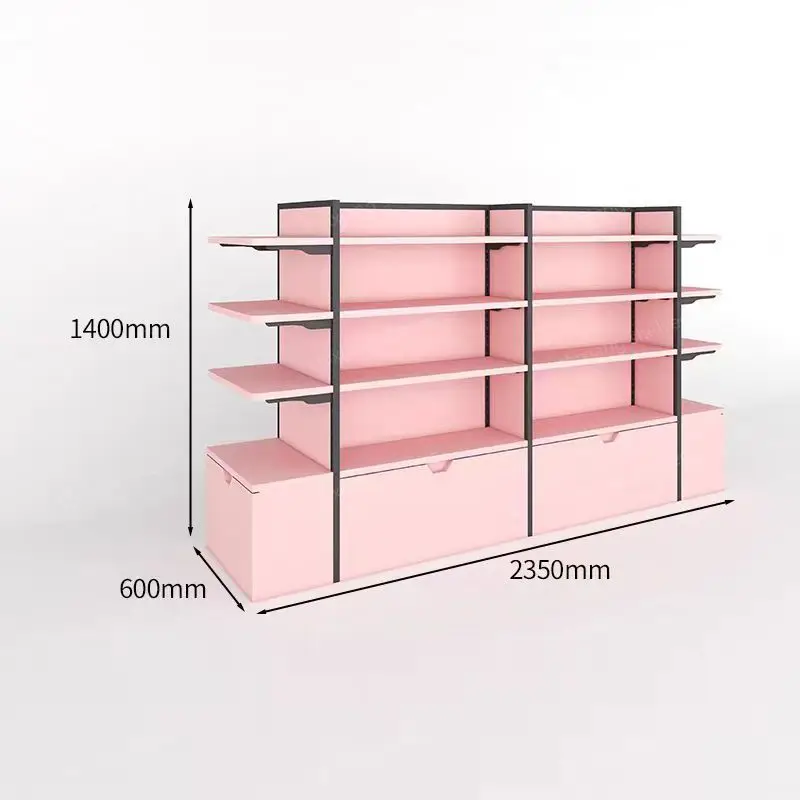 High Quality Single-Sided Retail Shop Display Stand Light Duty Convenience Store Display Racks Customized Shelving