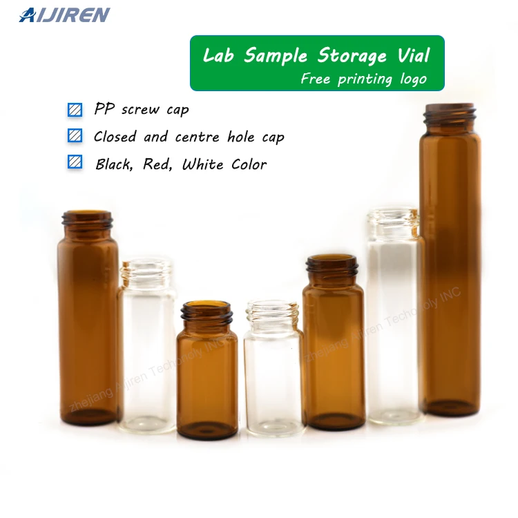 Lab Glass Bottle 20ml 30ml 40ml 60ml Epa Toc Vial With Screw Cap And Septaaijirenspecification 5684