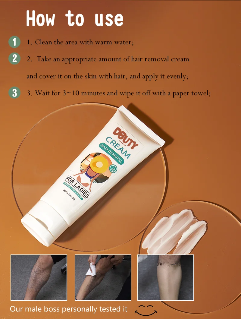 Dbuty Hot Selling Natural Organic Depilatory Cream Herbal Full Body