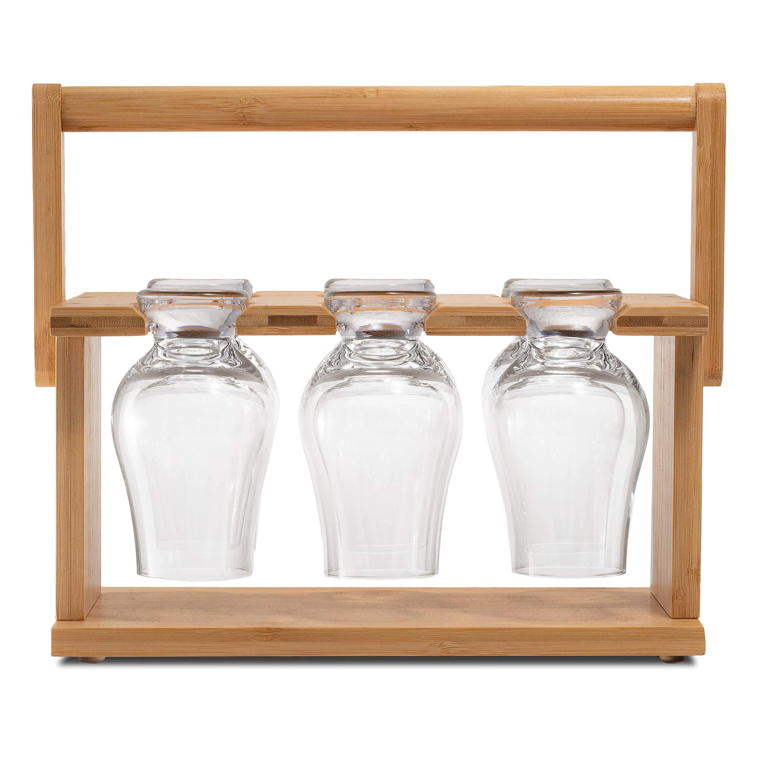 Натуральный стеклянный держатель для виски, подставка для чашек, стеклянная посуда для дегустации виски, бамбуковый держатель для виски