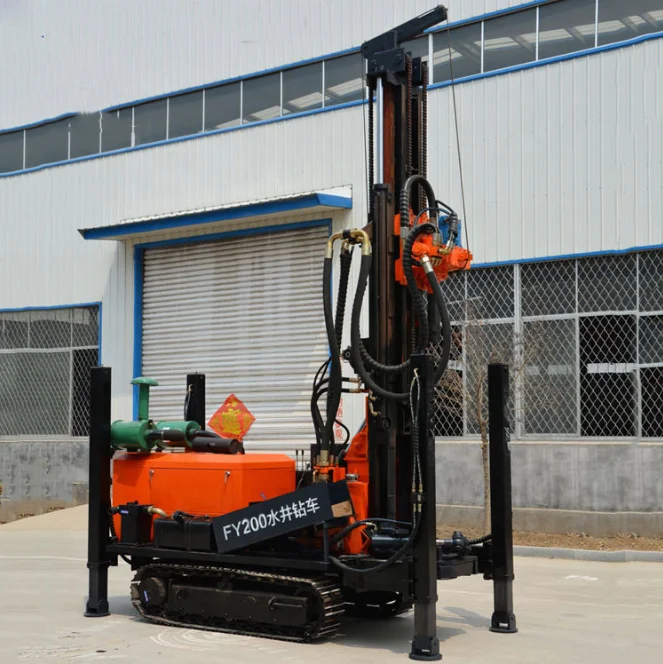 
 200m depth tractor mounted water well drilling rig machine / water digging machine for sale
