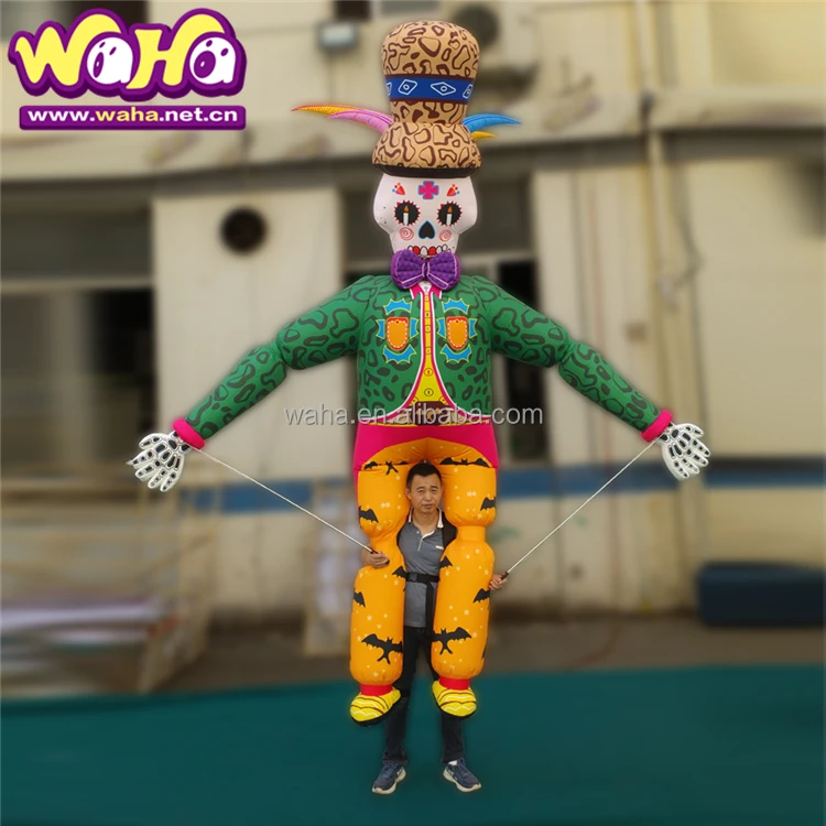 アミューズメント移動人形かわいいインフレータブルピエロ人形衣装販売