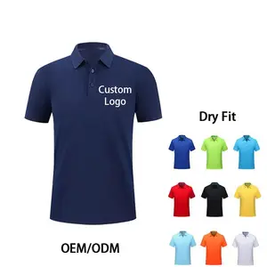 Wholesale 100% Polyester Polo Customization Men's T Shirt Custom Embroidered Golf Polo Shirts Polyester Polo Shirt for Men