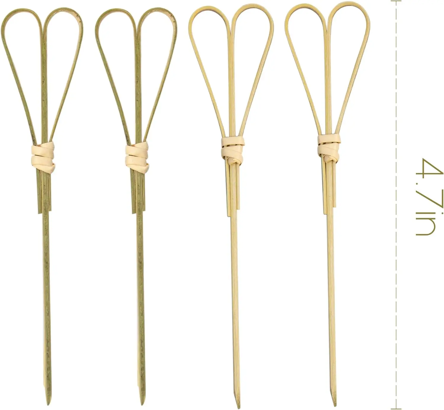 Bamboo Knot Skewers Flower Sticks Toothpicks for Fruit Eco-friendly Heart Shaped Decorate Bamboo Toothpicks Skewers