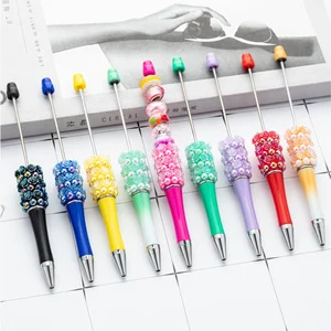 Rose Flower Blanks 1.0mm Black 20 Color Empty Sports Ballpoint Pens DIY for Beaded Pen Body Made of Plastic Material