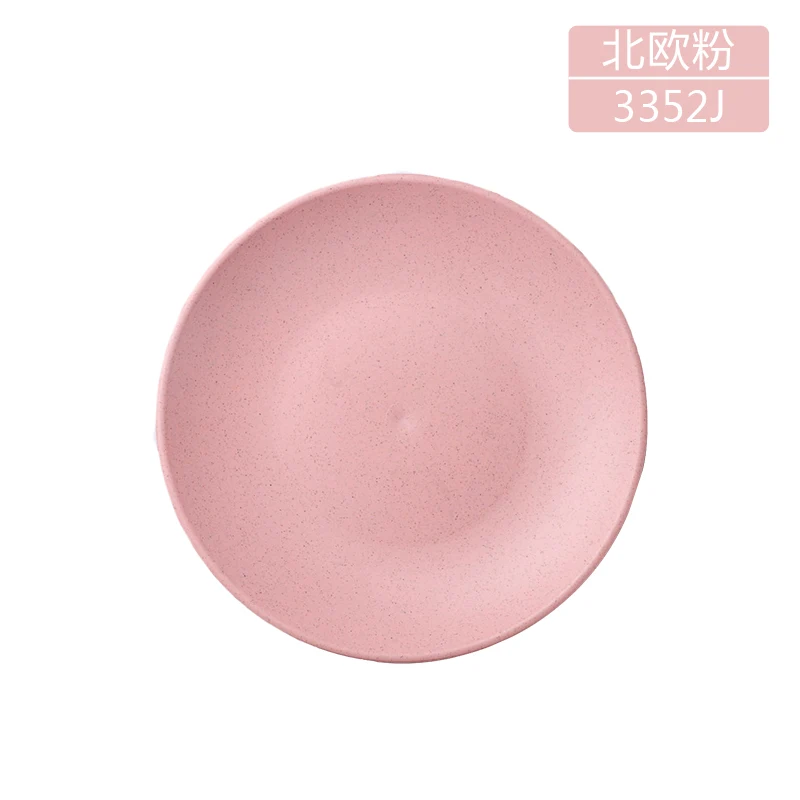 
3352J оптовая продажа экологически чистых биоразлагаемых детских салатов для ресторана Роскошная Посуда из пшеничной соломы обеденный набор посуда 