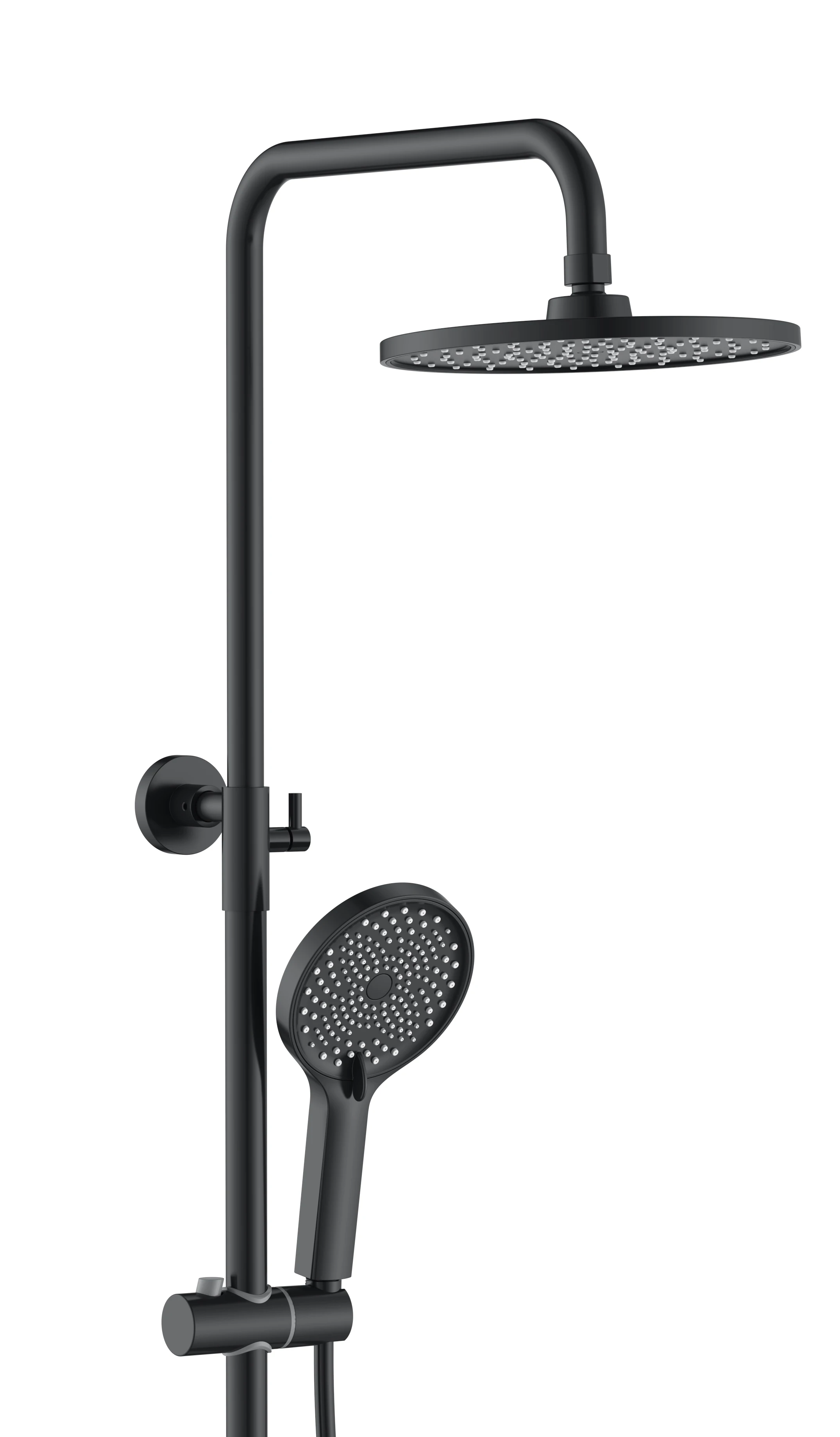 Wall Mounted Shower Set Faucet Black Mixer Luxury Brass Shower Set