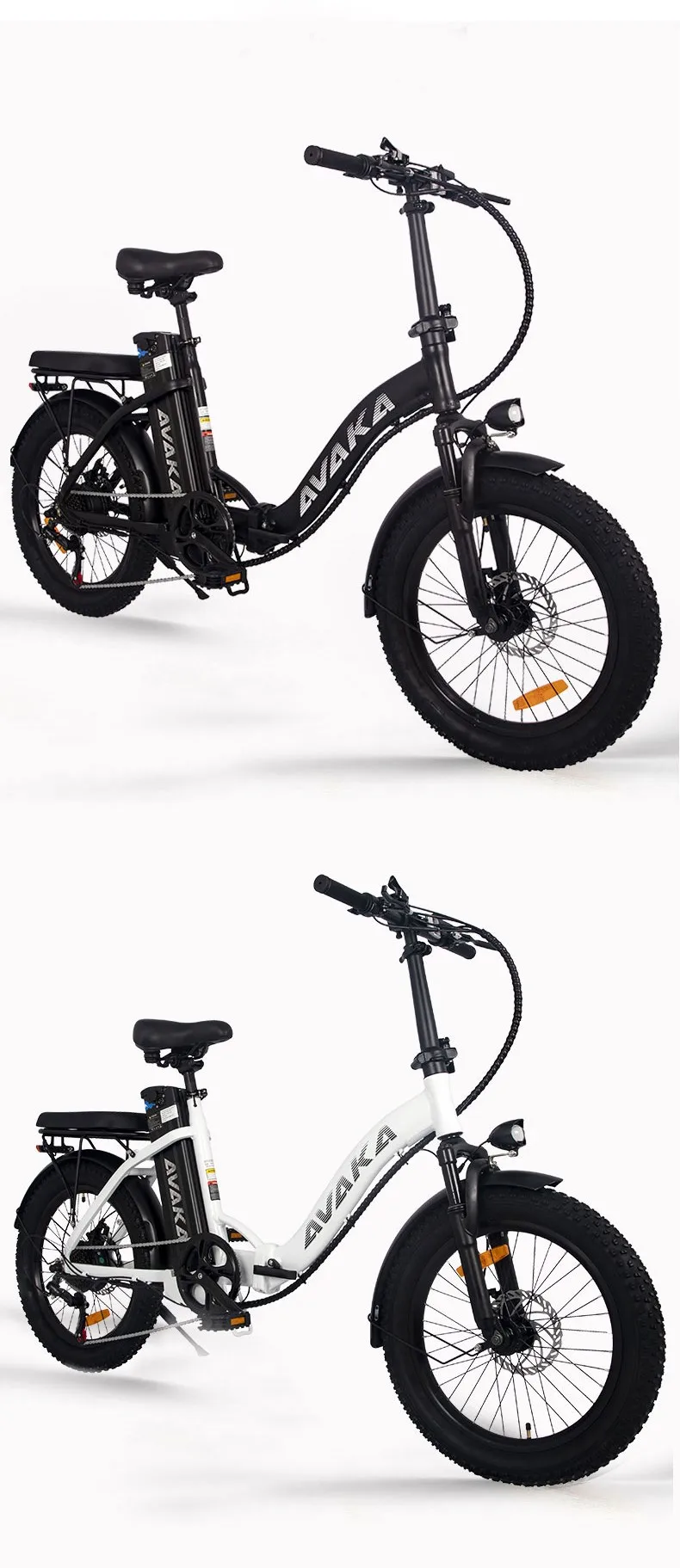 New AVAKA BZ20 PLUS 20 inch Folding Step Through Electric Bike 500w Motor 15Ah Lady Electric Bicycle Urban Ebike for Man Elders