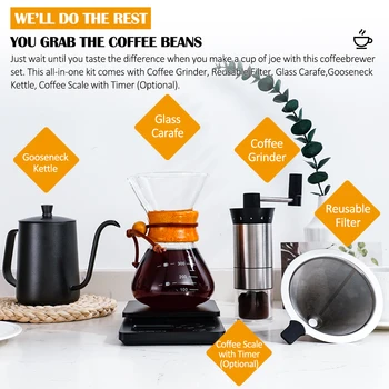 Qzq Stainless Teapot Accessories Portable Coffee Gift Box Manual