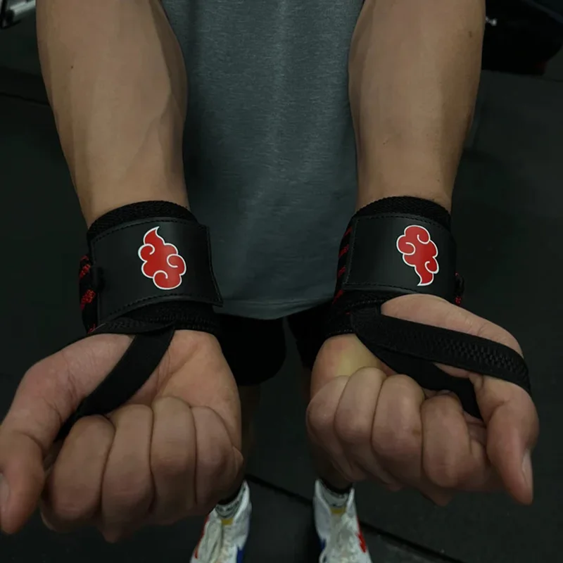Anime Wrist Wraps Lifting Straps Akatsuki Cloud Wrist Wraps Gym