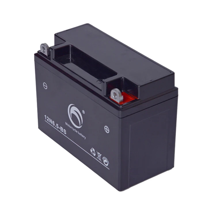 Guangdong 12N6.5-BS герметичная свинцово-кислотная батарея для запуска мотоцикла, заводская цена