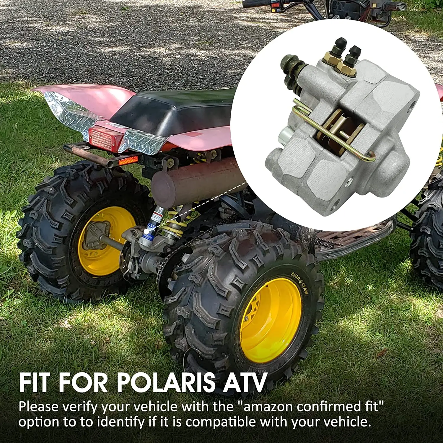 2013 Polaris Sportsman Accessories Polaris Sportsman 450 Accessories  Vanlison Rear Brake Caliper Assembly Compatible With Polaris ATV Sportsman  400 450 500 570 800 ETX Hawkeye 325 400 Farmhand 450 Repl. Part # 1911415 Polaris  Sportsman 570 Windshield ..., image size:1500x1500