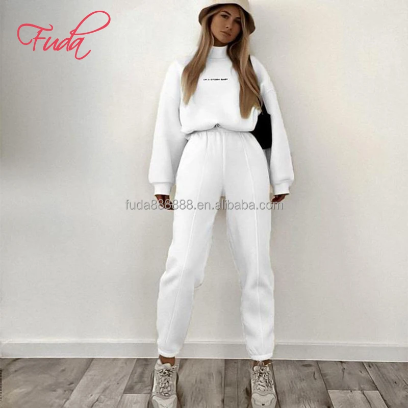 Fuda Ad90 Sweatsuit 2 Piece Women's Jogging Suits Casual Sports Hooded ...