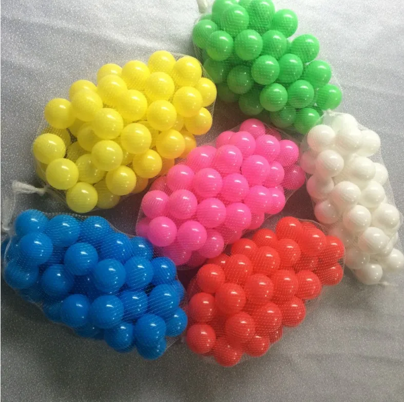 100 Boules De Fosse En LDPE – 5,5 Cm – Multicolores (bleu, Blanc, Bleu Lac) – Sûres Pour Bébé – Durable