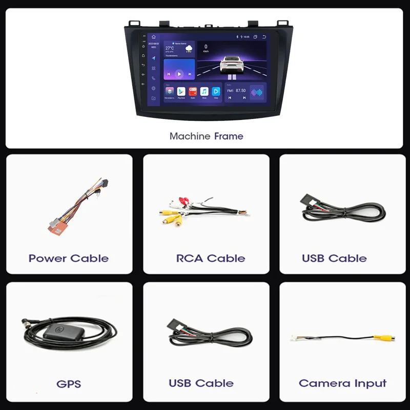 Android Car Stereo for Mazda 3 2010 - 2013 Carplay Touch Screen Car Multimedia Player GPS Mirrorlink Autoradio WIFI 4G