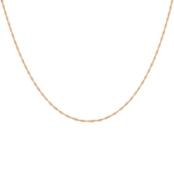Catenina Argento 925 Planetys – Modello Singapore, Larghezza 1 Mm, Lunghezze Da 40 A 70 Cm, Rodiata, Fatta In Italia - 3