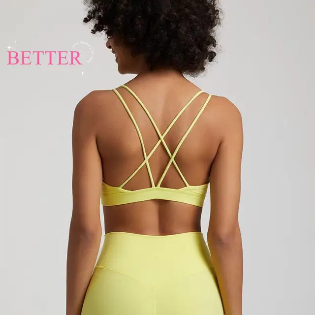High Support Cross Back Yoga Bra Gym Workout Crop Top Breathable Fitness Sports Wear Plus Size Yoga Sports Bra for Women's
