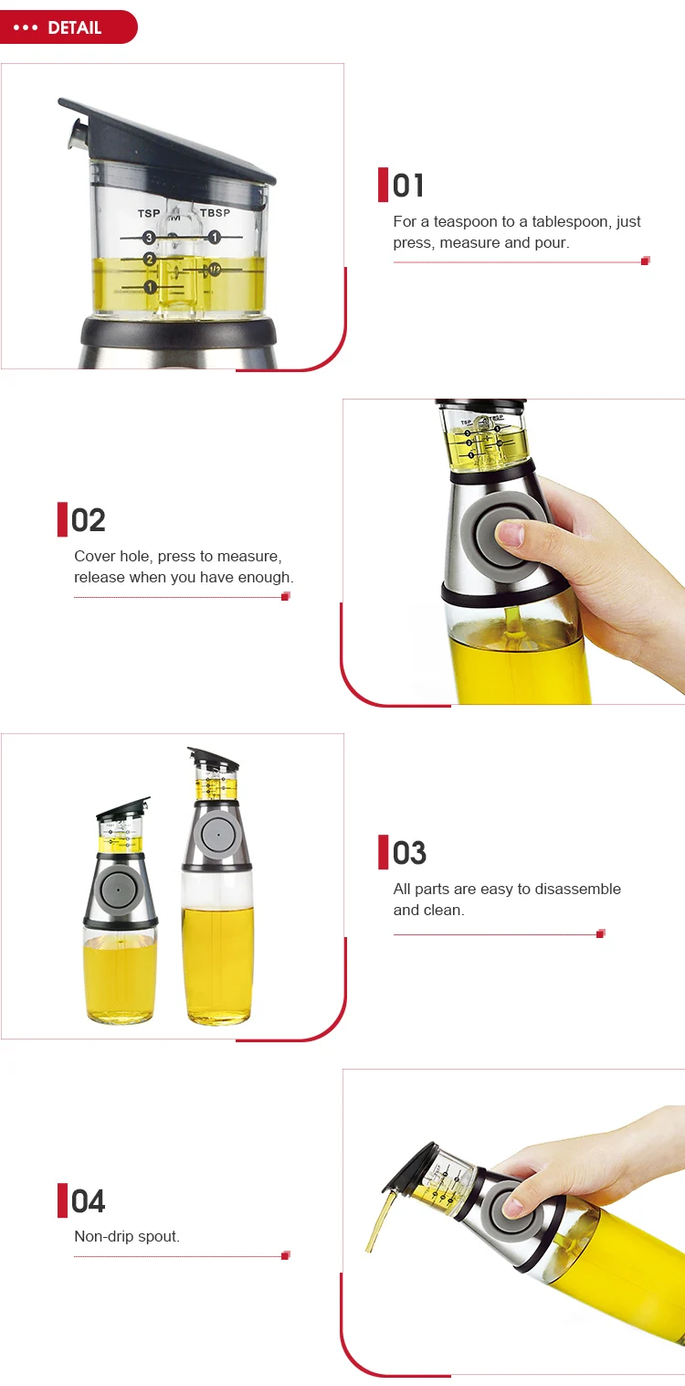 Olive Oil Dispenser Airtight Glass Bottle Jar Set Olive Oil Dispenser