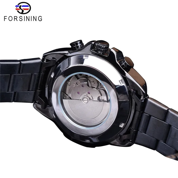 FORSINING F1137  Skeleton Automatic Watch for Men Leather Strap Automatic Watches