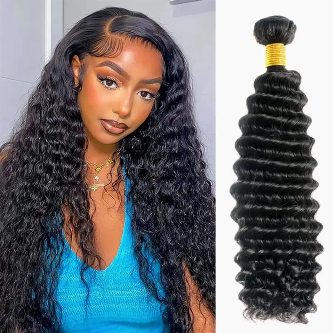 Extension capelli umani deep wave bundles ondulati naturali_voghion.com