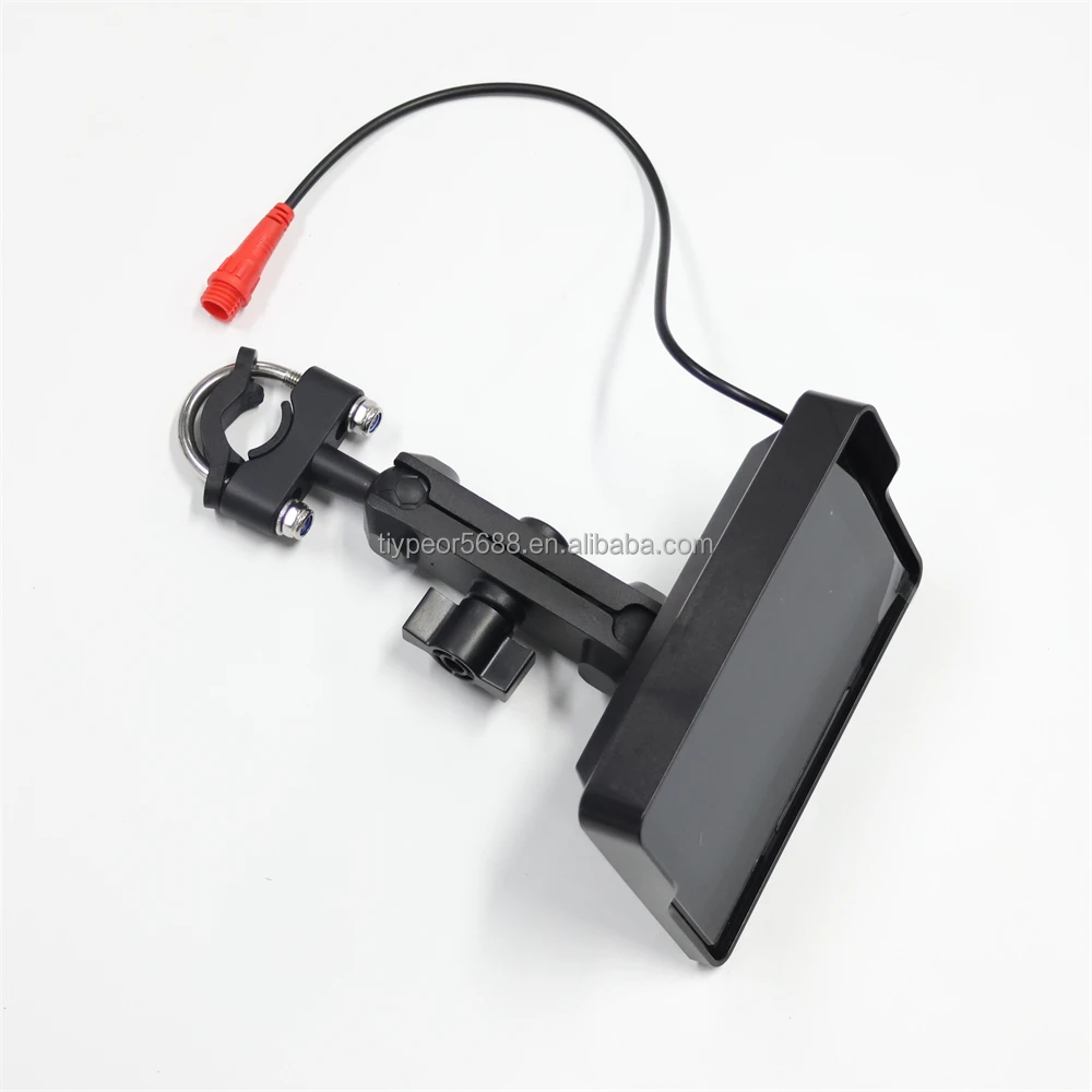 product tiypeor 5 inch motorcycle carplay android auto navigation monitor ips screen portable waterproof display aux bluetooth sd card-8