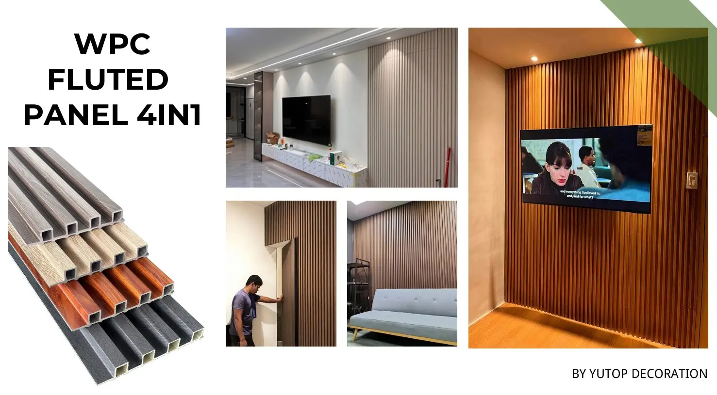 Luxury Waterproof Wood Plastic Composite PVC WPC Wall Panel for Indoor ...