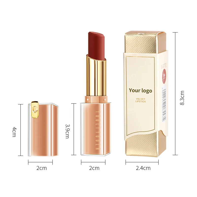 Free Sample Natural Beauty Top Lady Lipstick Water Proof Lightweight Soft Cruelty Free Hot Sales 10 Colors