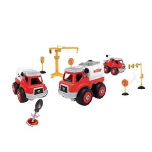 ITTL Road Car Toy Training Plastic Inertia DIY Disassembly Sanitation Slide Truck Free Wheel Truck Toys for Kids