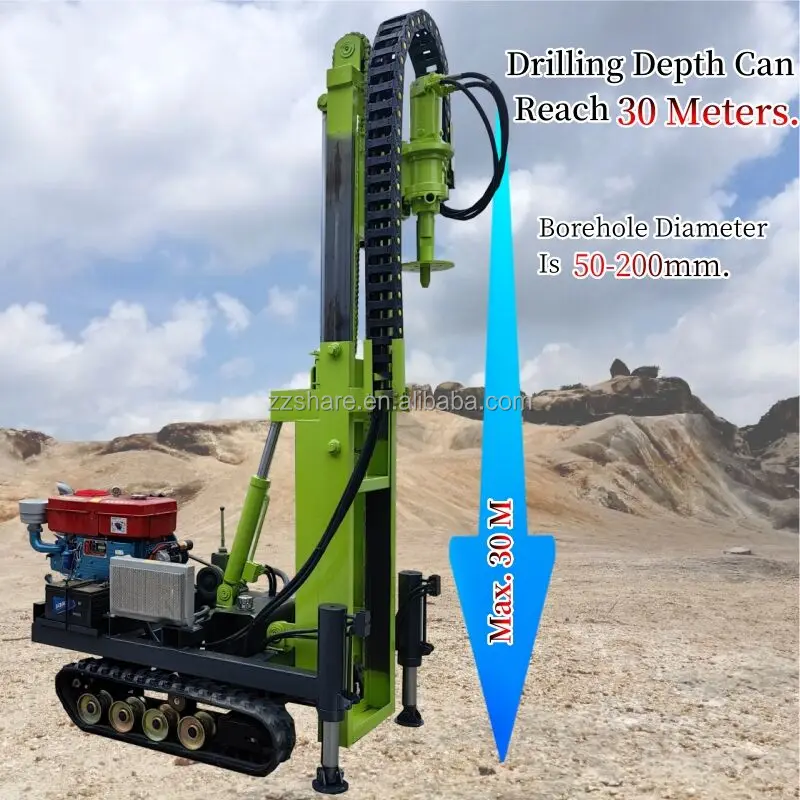 Ground Screw Excavator Mounted Pile Driver Machine Drilling Rig Machine