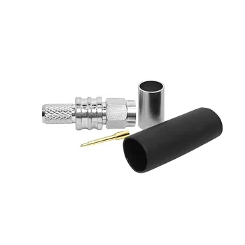SMA Straight SMA Male Plug Without Welding Crimp RF Connector Waterproof for WTR240 Coaxial Cable