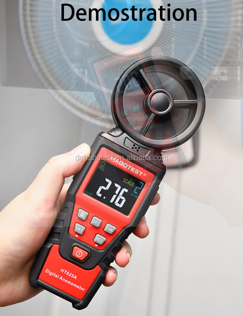 
Цифровой портативный анемометр Habotest HT625B с USB цветным ЖК-дисплеем, точка росы, влажная лампа, тестирование температуры 