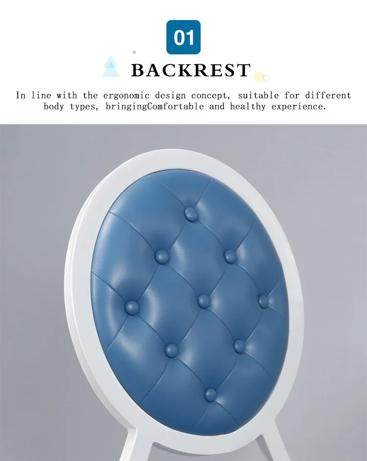 wooden white dining chair