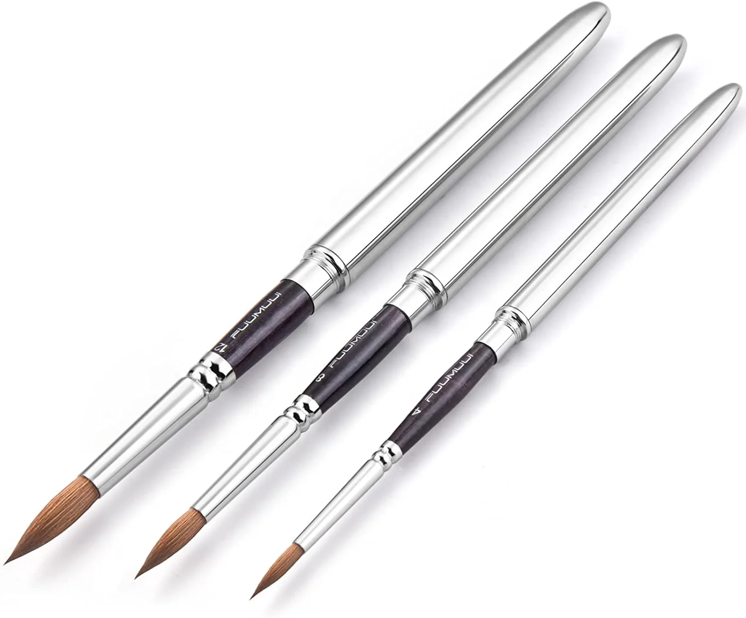 3 шт. колонковая оптовая продажа акварельные кисти с круглым заостренным кончиком искусство карман защитный чехол Набор