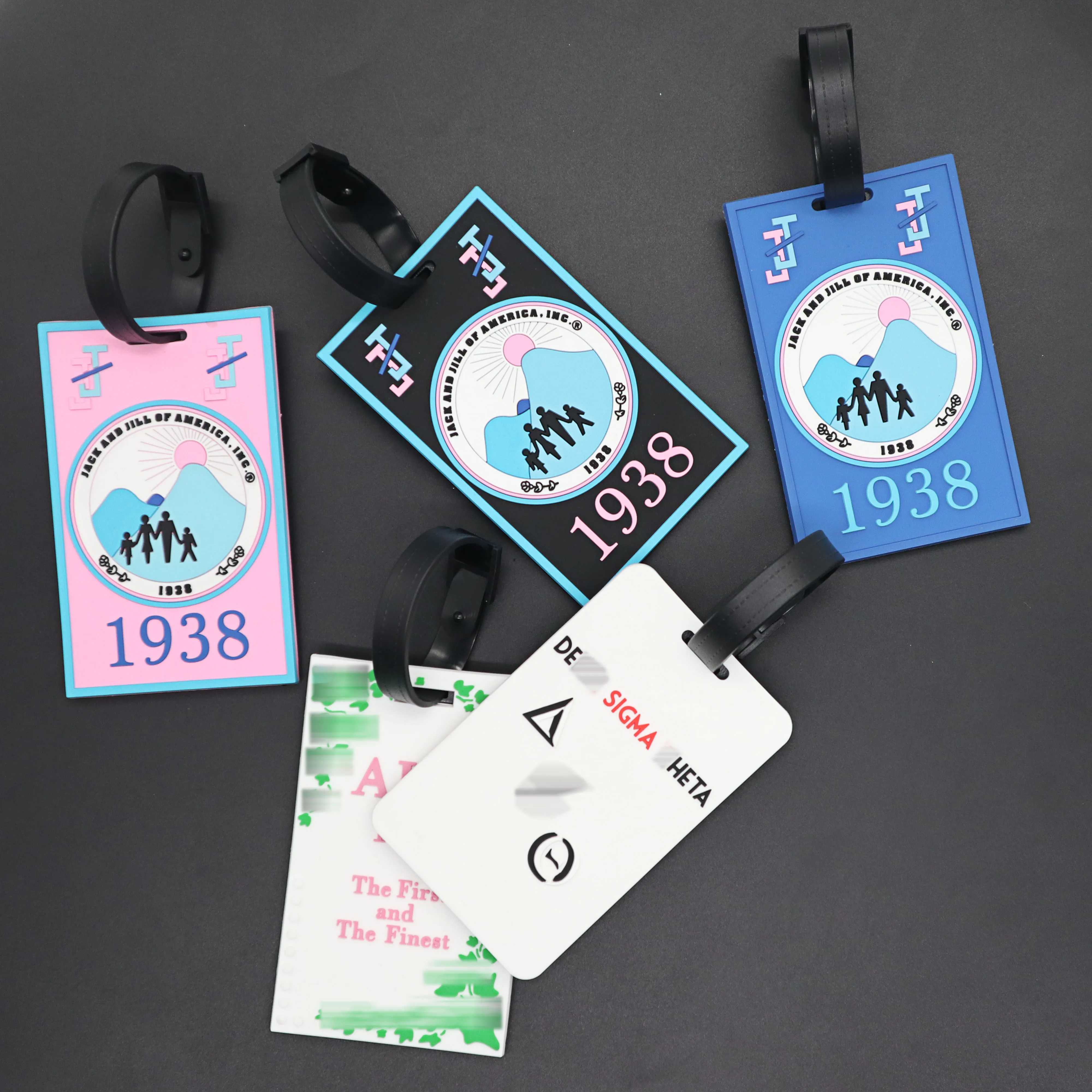 PLAVE ハナカード イベント当選品 MMMM luggage tag Customizable Purple OPP Greek Luggage Tag - Durable & Stylish