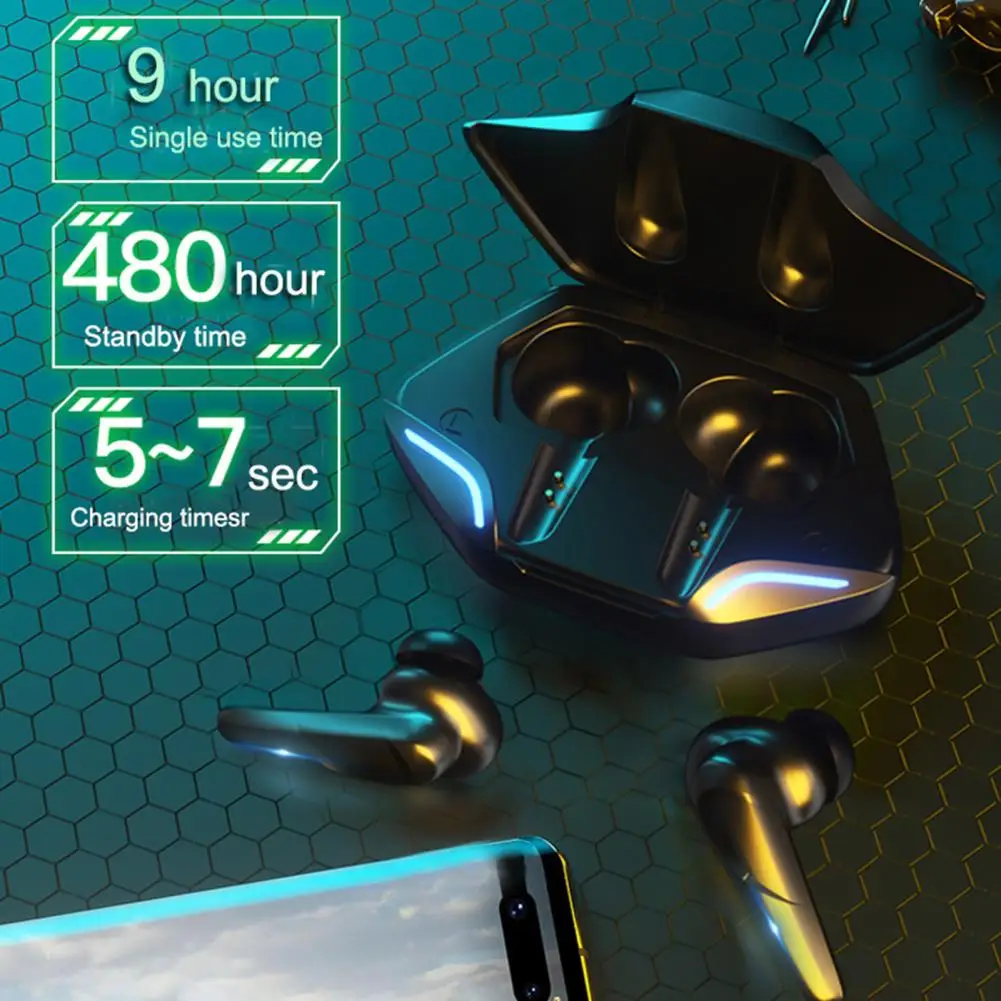 Low Latency  Tws Bt5.0 Wireless Wiresto Gamer Headphones Game Headsets  Tws Earbuds Mobile Smartphone Gaming Earphone