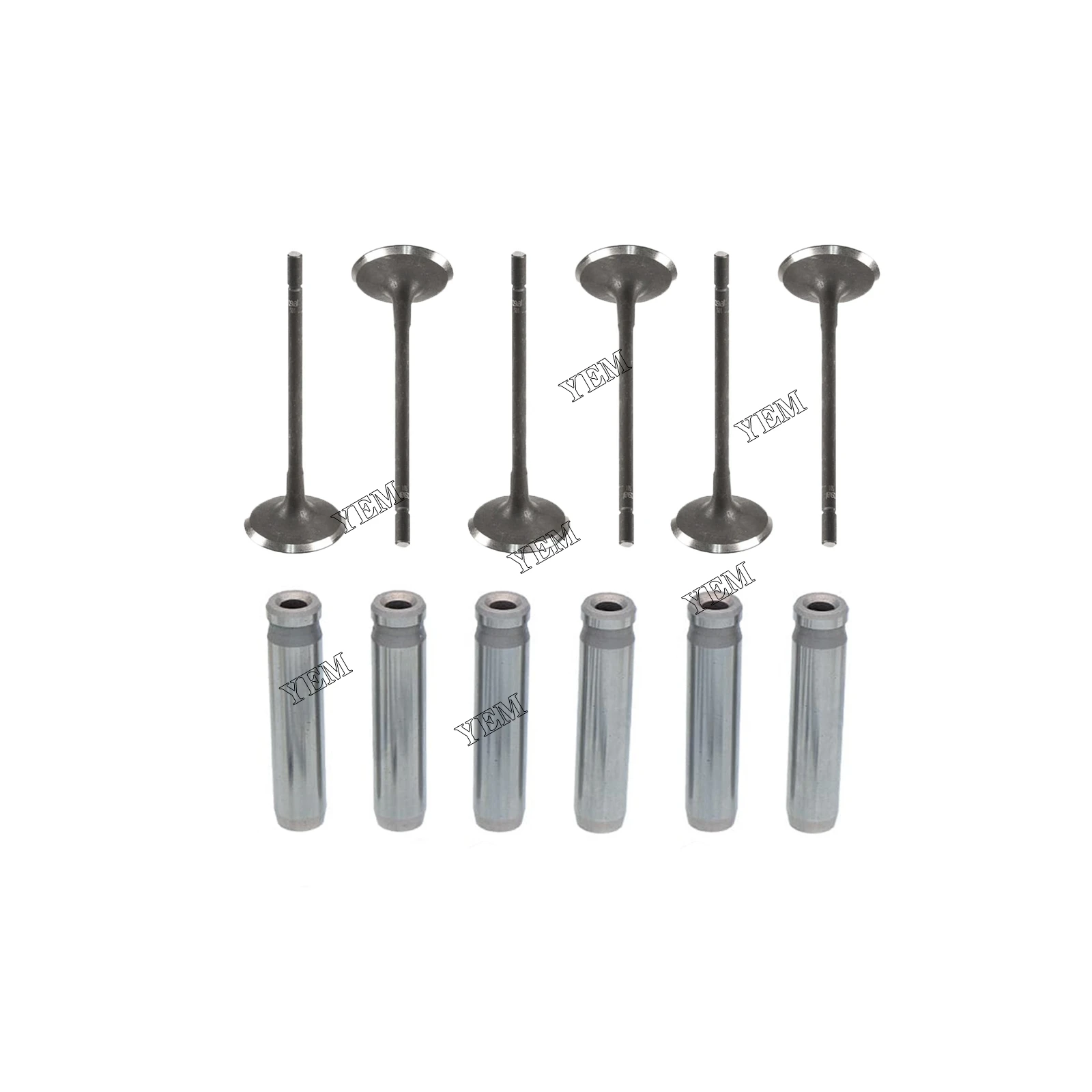 1 Set Valve Guide Seat Intake Valve & Exhaust Valve for Yanmar 3T84 Engine Engine Spare Parts