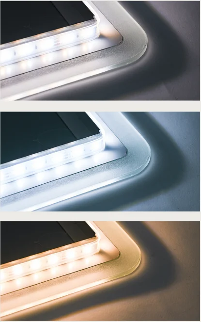 product custom fancy smart led waterproof rectangle wall mounted mirrors hotel led bathroom mirrors with time for hotel-11