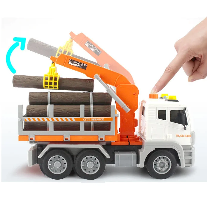 Children Toys Combine Harvester Farm Set 1:12 Engineering Car With Sound and Light Friction Truck Inertial Car Toys