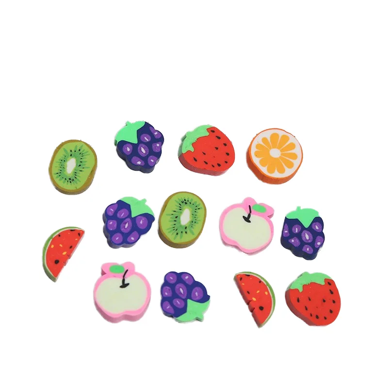 Шариковая ручка гелевая чернила ластик в форме фруктов карандаш